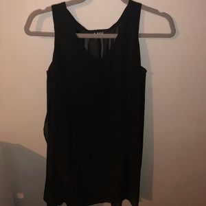A. Byer black chiffon dress